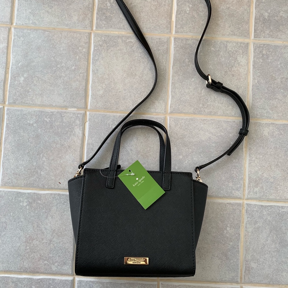 KATE SPADE MINI CAT HAYDEN BLACK SATCHEL CROSSBODY - Picture 5 of 7
